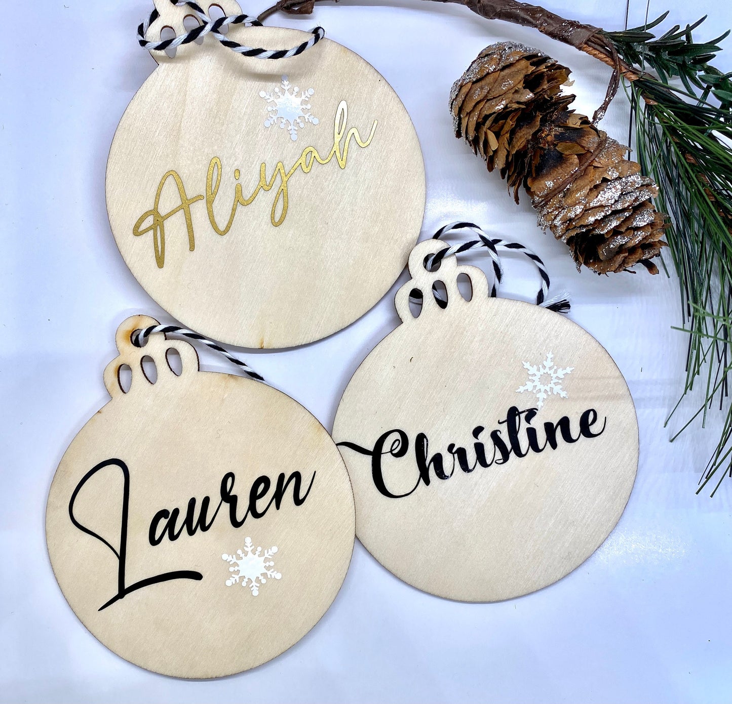 Personalized Christmas Ornament Decals: DIY Wedding & Anniversary Favors