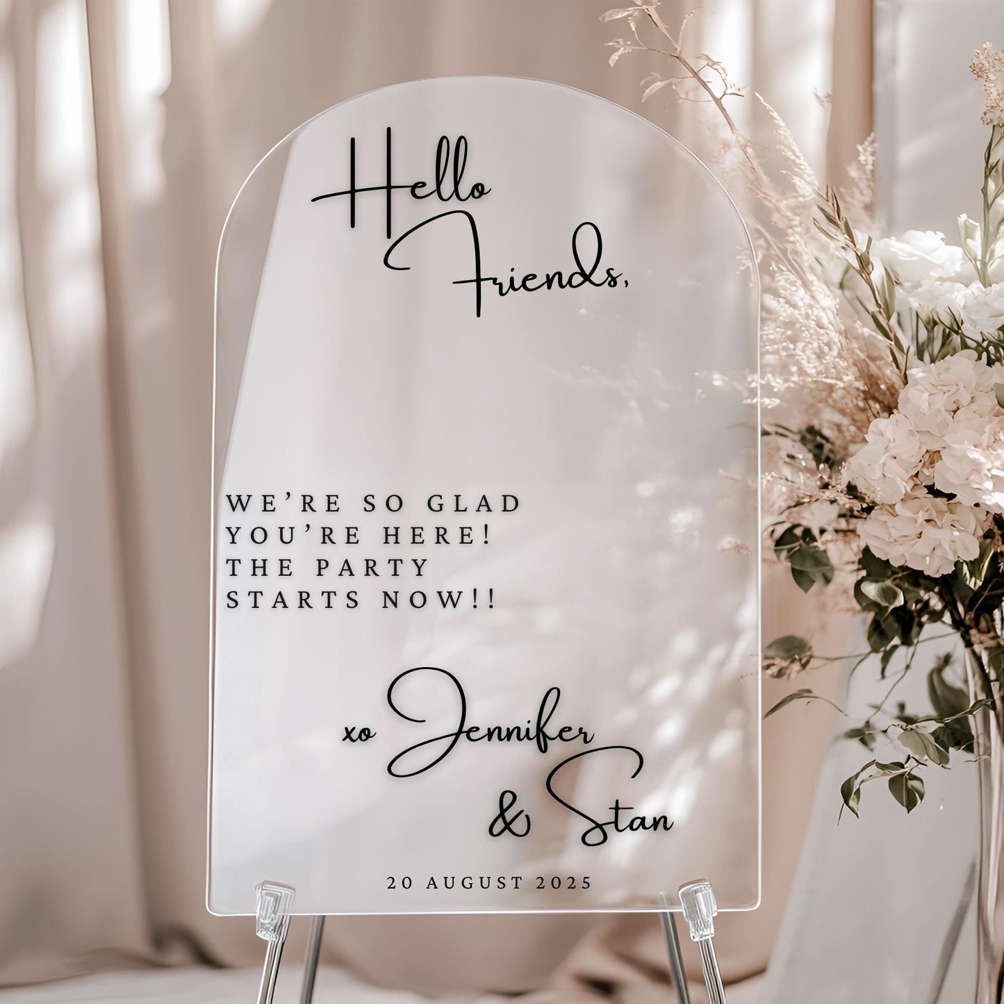 Welcome to our Wedding Entry Sign | Custom Selfie Mirror DECALS | Removable Vinyl Sticker | Decals Only | BEAUTIFULLY BOLD | BAA1977