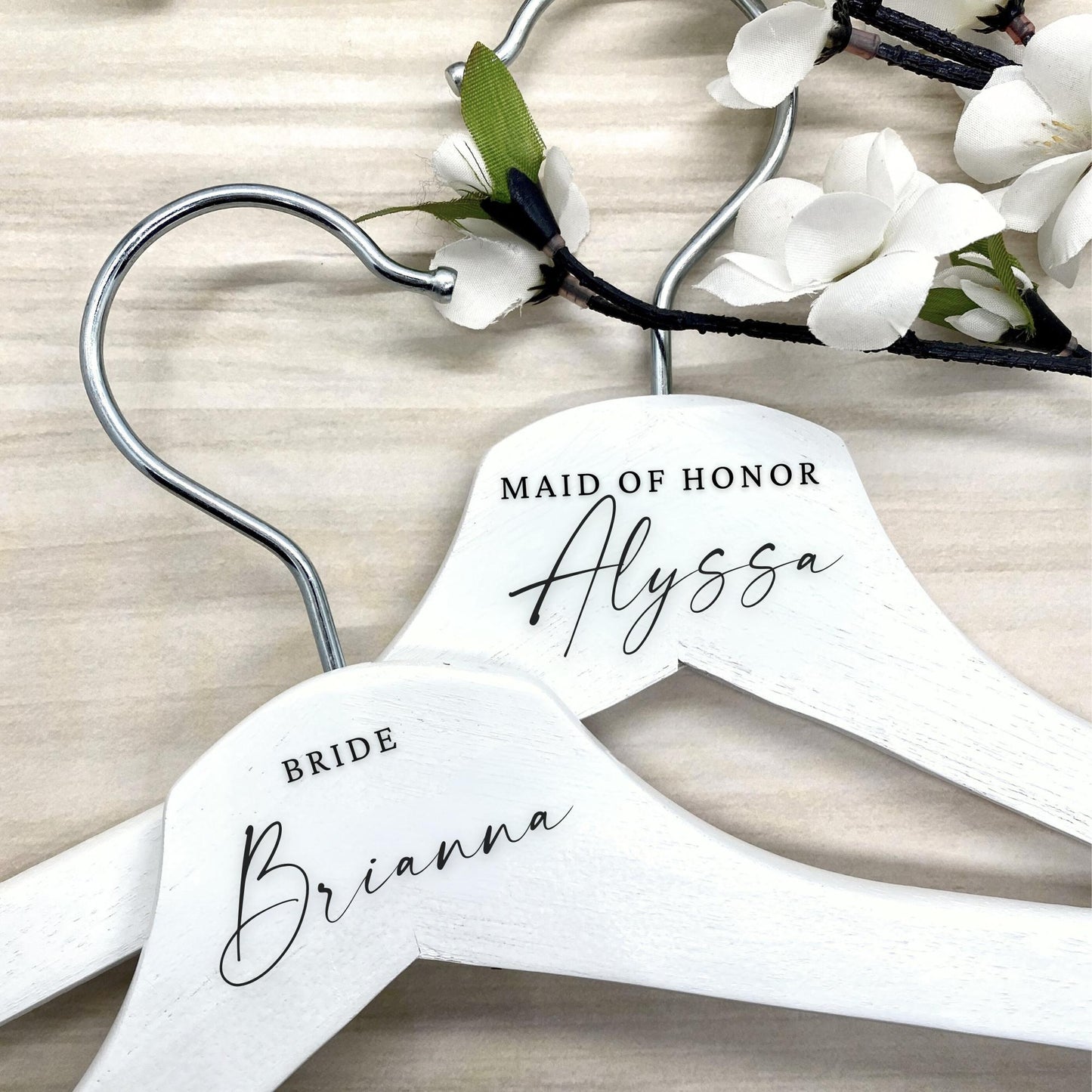 Wedding Hanger Decals | DREAMY ELEGANCE Font Collection | Custom Bridal Party Dress Hanger Gifts | Bridesmaid | Maid of Honor | BAA1971
