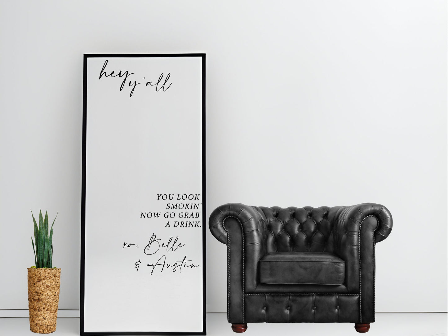 Hey Y'all | WeddingWelcome Selfie Mirror Decals|Stickers|Removable||Go Grab a Drink|Let's Celebrate|Get on the Dance Floor|Customizable