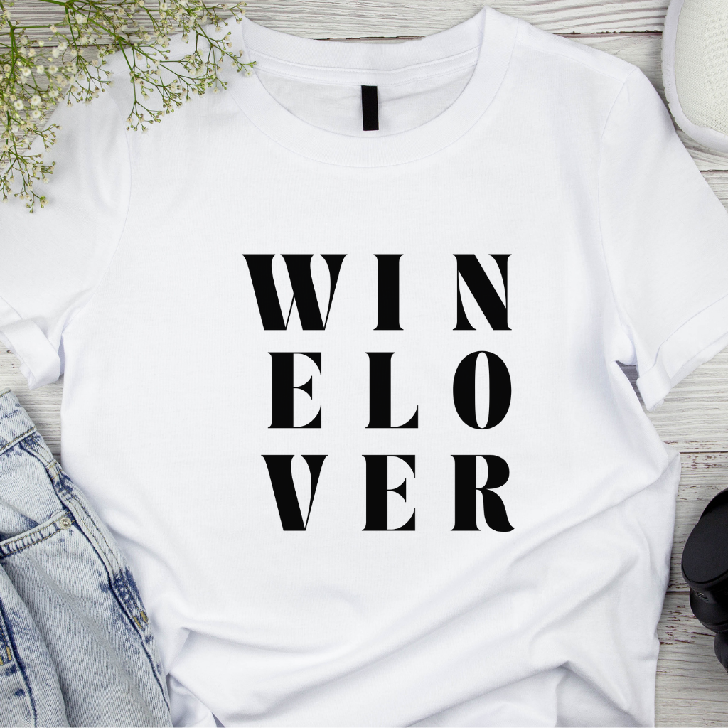 Winelover Iron-On Decal | DIY Heat Transfer Vinyl for Wine Lovers & Bachelorette Shirts