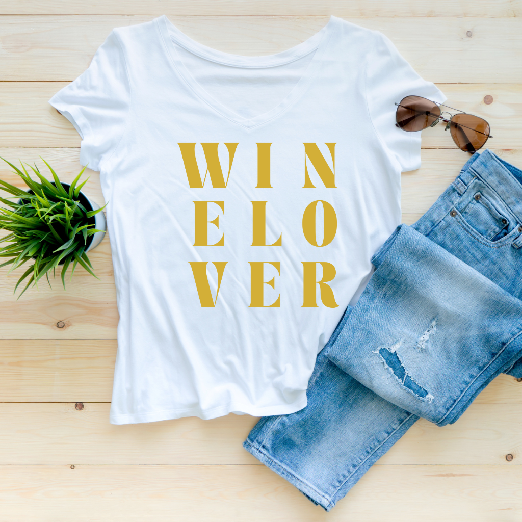 Winelover Iron-On Decal | DIY Heat Transfer Vinyl for Wine Lovers & Bachelorette Shirts