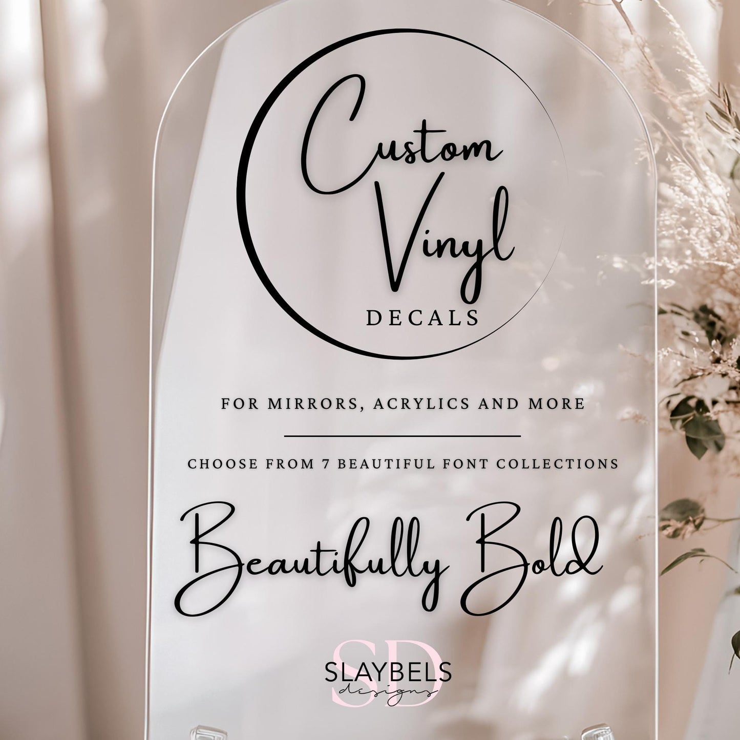 CUSTOM VINYL DECALS FROM OUR FONT COLLECTION