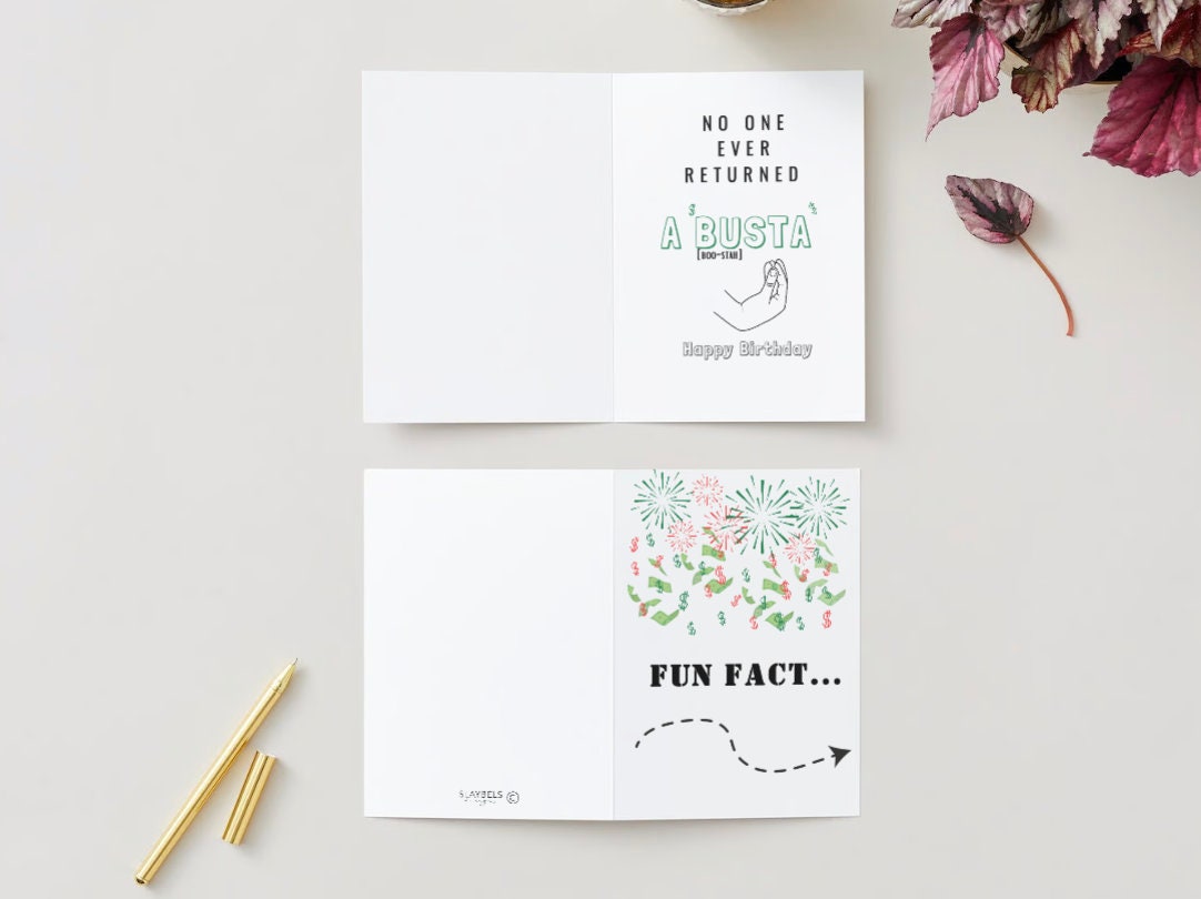 Printable Italian Style Money Card | Digital Greeting Card for Cash Gifts| Italian Boosta"Busta"