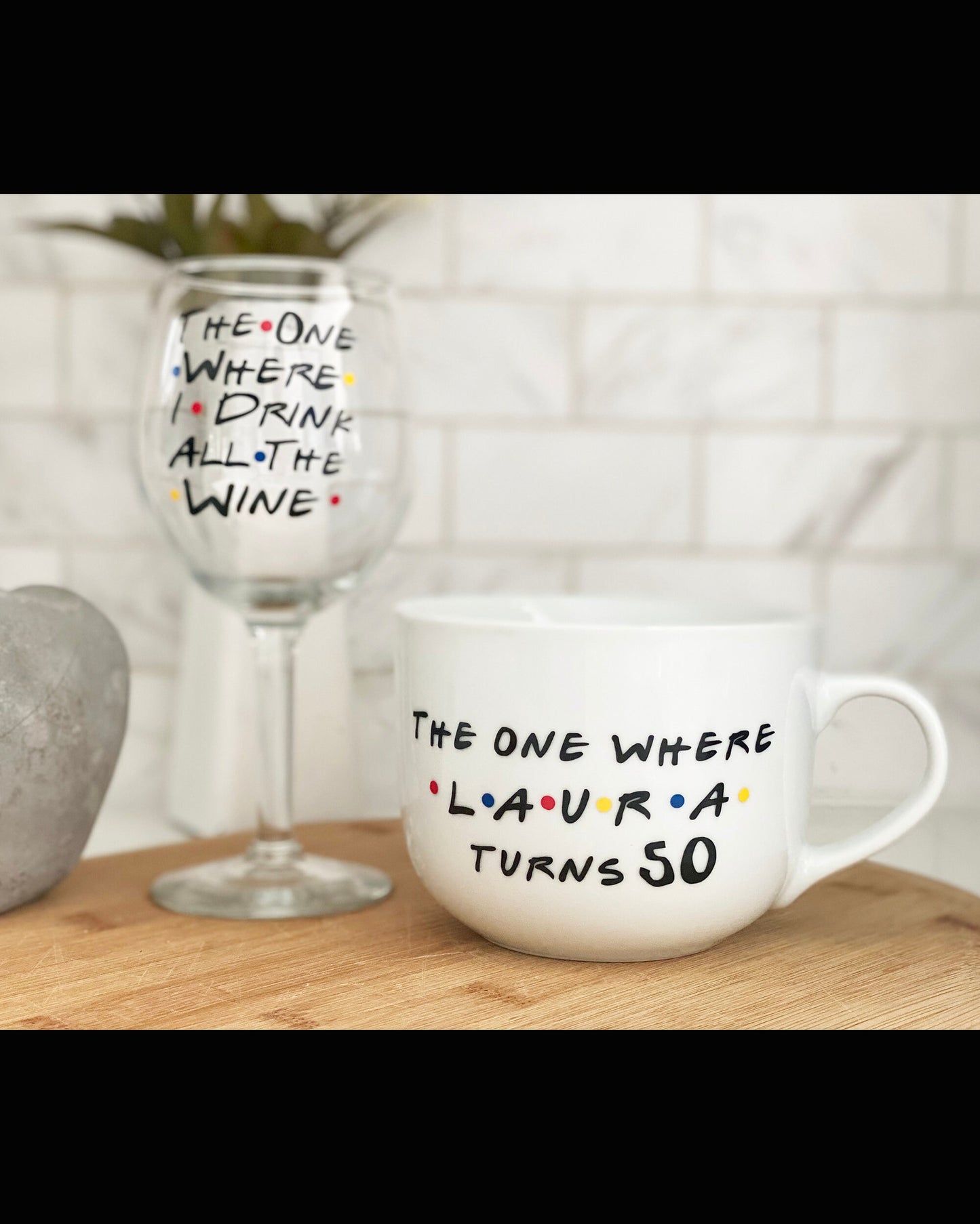 Custom Friends Vinyl DECALS | Friends Themed Special Events | Birthday | Bachelorette | Wedding Showers |Girls Weekend