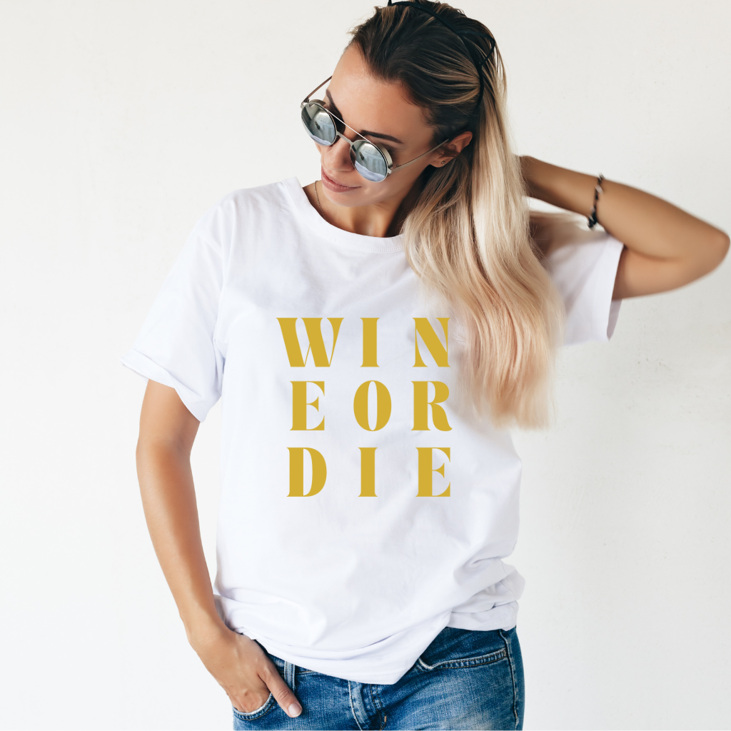 Wine or Die Iron-On Decal | Funny Wine Lover Heat Transfer for DIY Shirts, Totes & Gifts