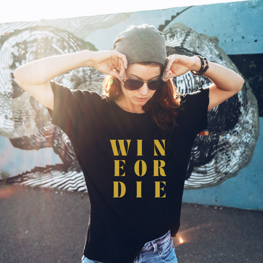 Wine or Die Iron-On Decal | Funny Wine Lover Heat Transfer for DIY Shirts, Totes & Gifts