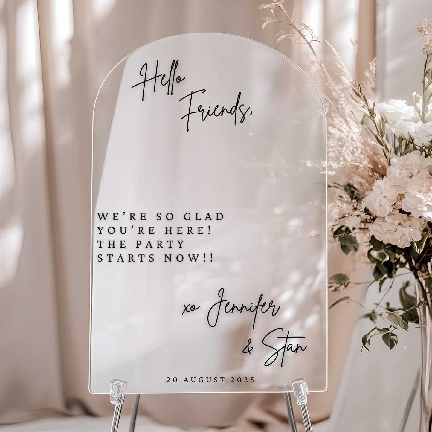 Welcome to our Wedding Entry Sign | Custom Selfie Mirror Decals | Removable Vinyl Sticker | Decals Only | BLOOM & BLUSH | BAA1972