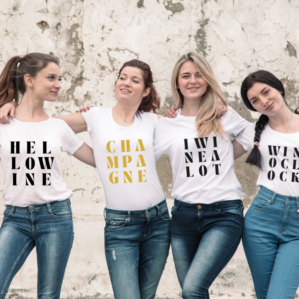 Winelover Iron-On Decal | DIY Heat Transfer Vinyl for Wine Lovers & Bachelorette Shirts