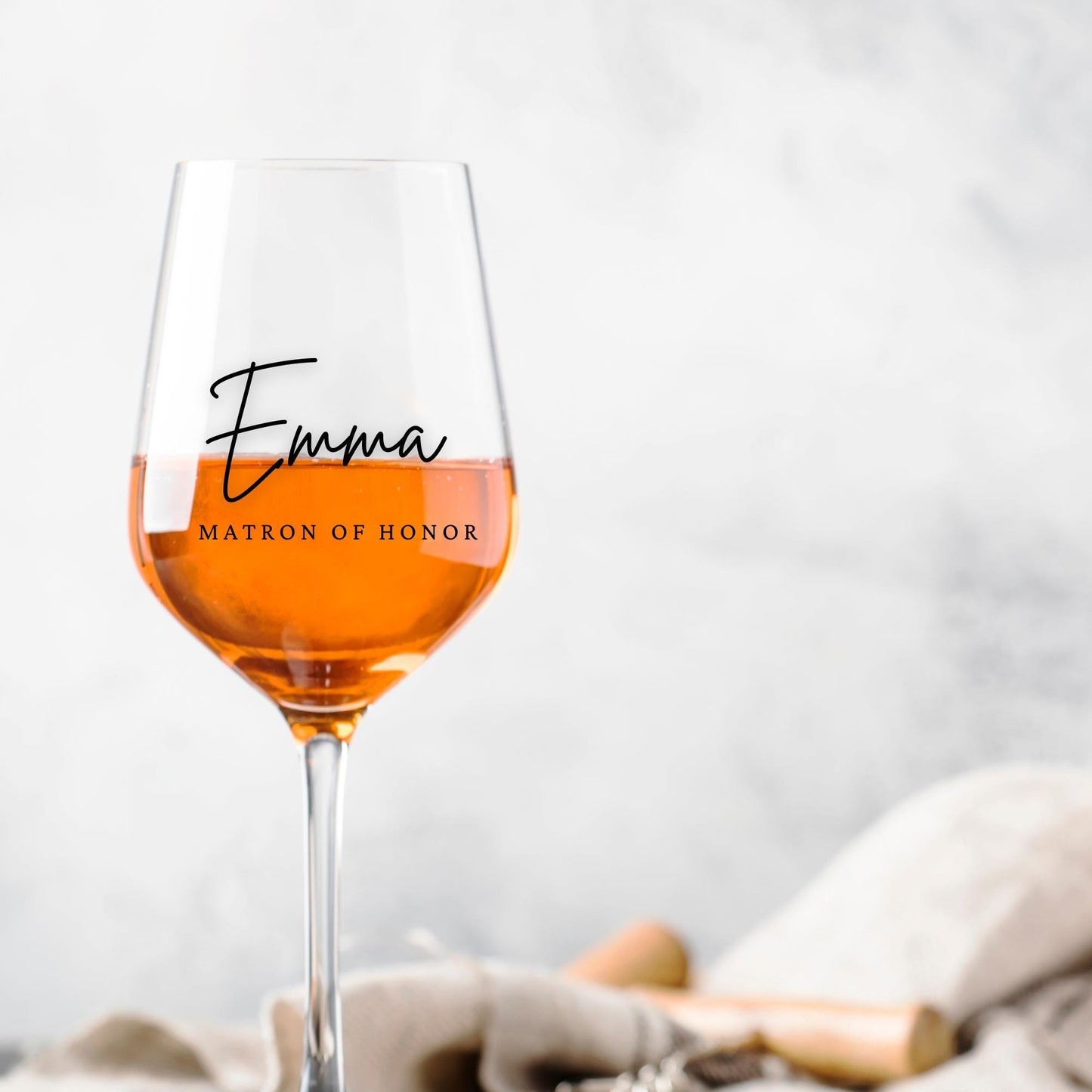 Custom Name Decals | Wine Glass Stemmed or Stemless Vinyl Stickers | Weddings,Bachelorette or Special Events | BLOOM AND BLUSH | BAA1972