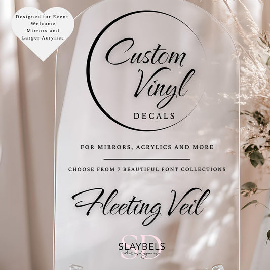 CUSTOM VINYL DECALS FROM OUR FONT COLLECTION