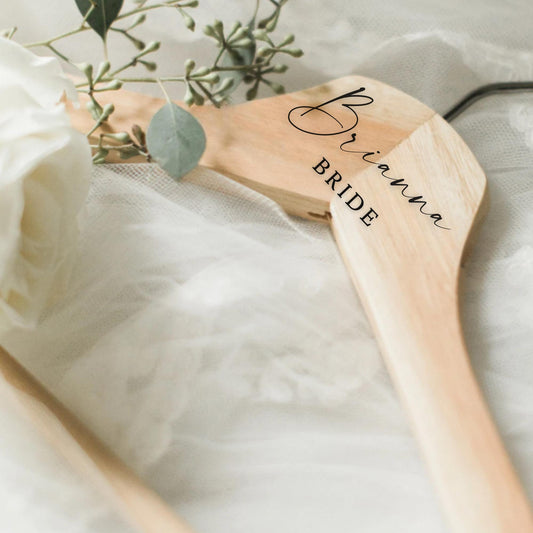 Wedding Hanger Decals | DREAMY ELEGANCE Font Collection | Custom Bridal Party Dress Hanger Gifts | Bridesmaid | Maid of Honor | BAA1971
