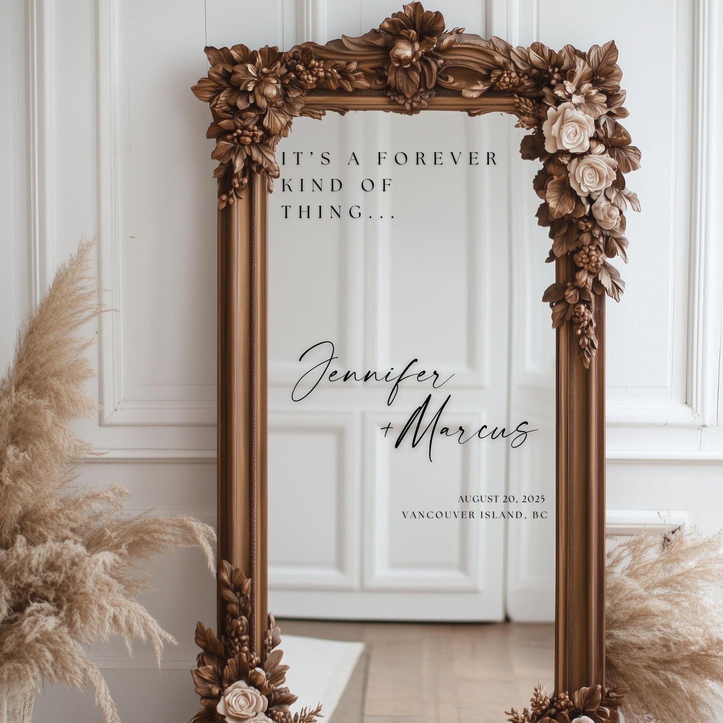 It's A Forever Kind Of Thing Wedding Welcome Sign DECALS | Custom Vinyl Stickers | Wedding Selfie Mirror or Acrylic Sign Decals