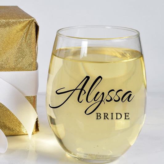Custom Name Wine Glass Decals: Bachelorette, Wedding, Special Events