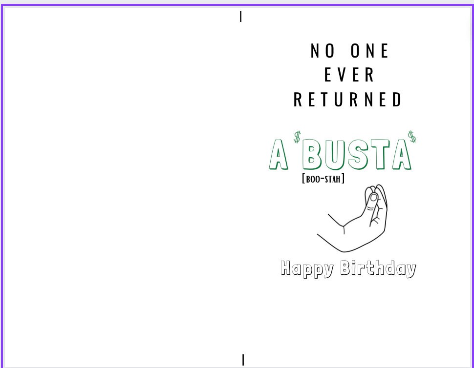 Printable Italian Style Money Card | Digital Greeting Card for Cash Gifts| Italian Boosta"Busta"