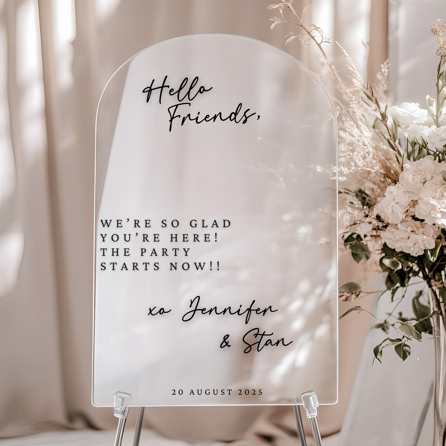 Welcome to our Wedding Entry Sign | Custom Selfie Mirror Decals | Removable Vinyl Sticker | Decals Only  | ROMANTIC CHARM | BAA1975