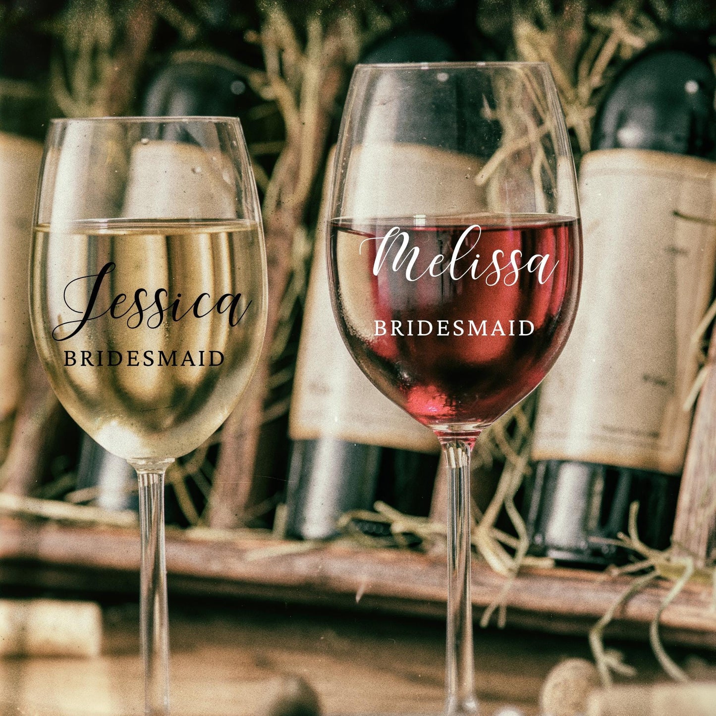 Custom Name Decals | Wine Glass Stemmed or Stemless Vinyl Stickers | Weddings,Bachelorette or Special Events | RADIANCE AND  GRACE | BAA1973