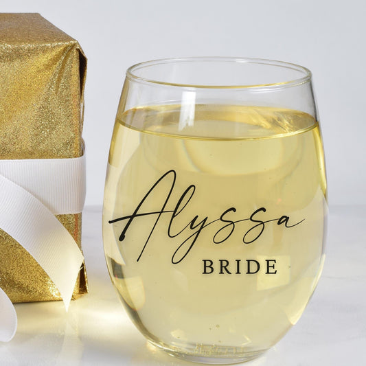 Custom Name Wine Glass Decals: Bachelorette, Wedding, Special Events