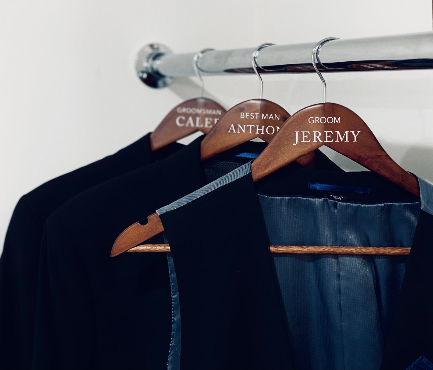 Mens Wedding Hanger | DECALS ONLYI Groom | Groomsman | Bridal Party | Diy |  PERSONALIZE Wedding Suit Hangers