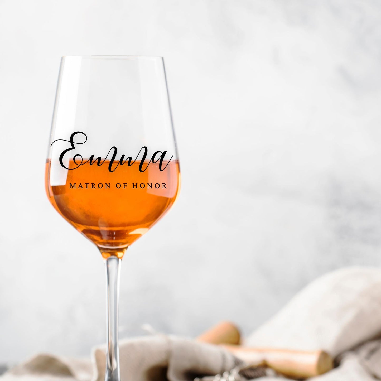 Custom Name Decals | Wine Glass Stemmed or Stemless Vinyl Stickers | Weddings,Bachelorette or Special Events | RADIANCE AND  GRACE | BAA1973