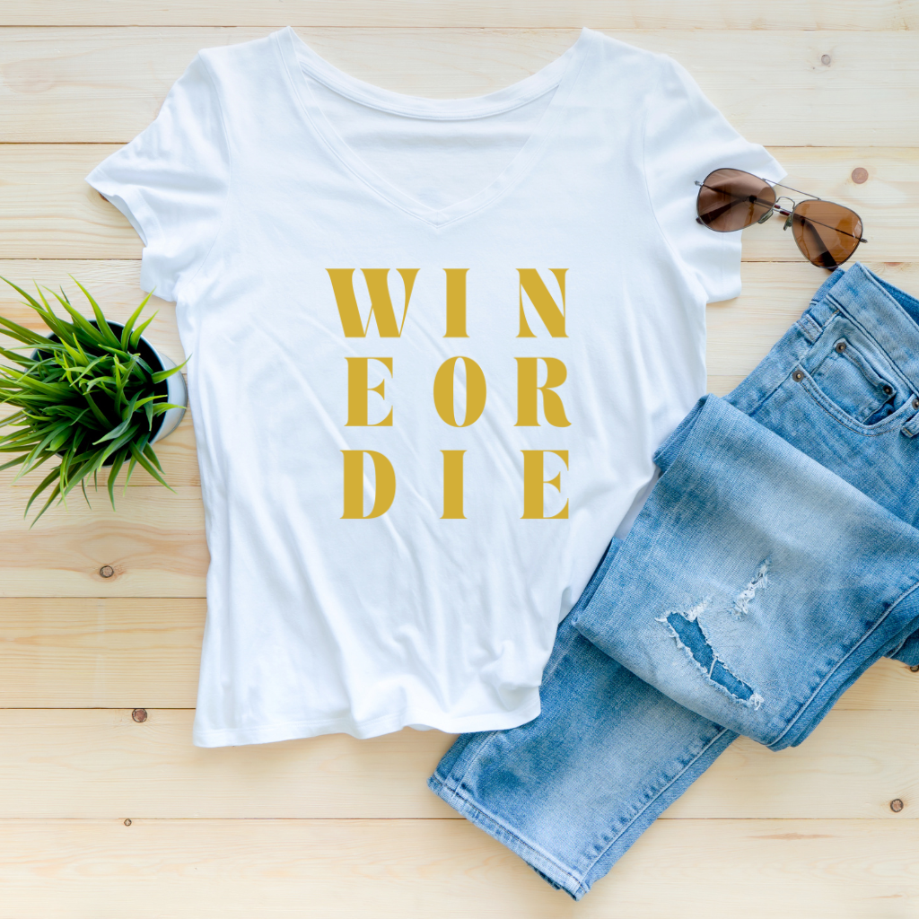 Wine or Die Iron-On Decal | Funny Wine Lover Heat Transfer for DIY Shirts, Totes & Gifts