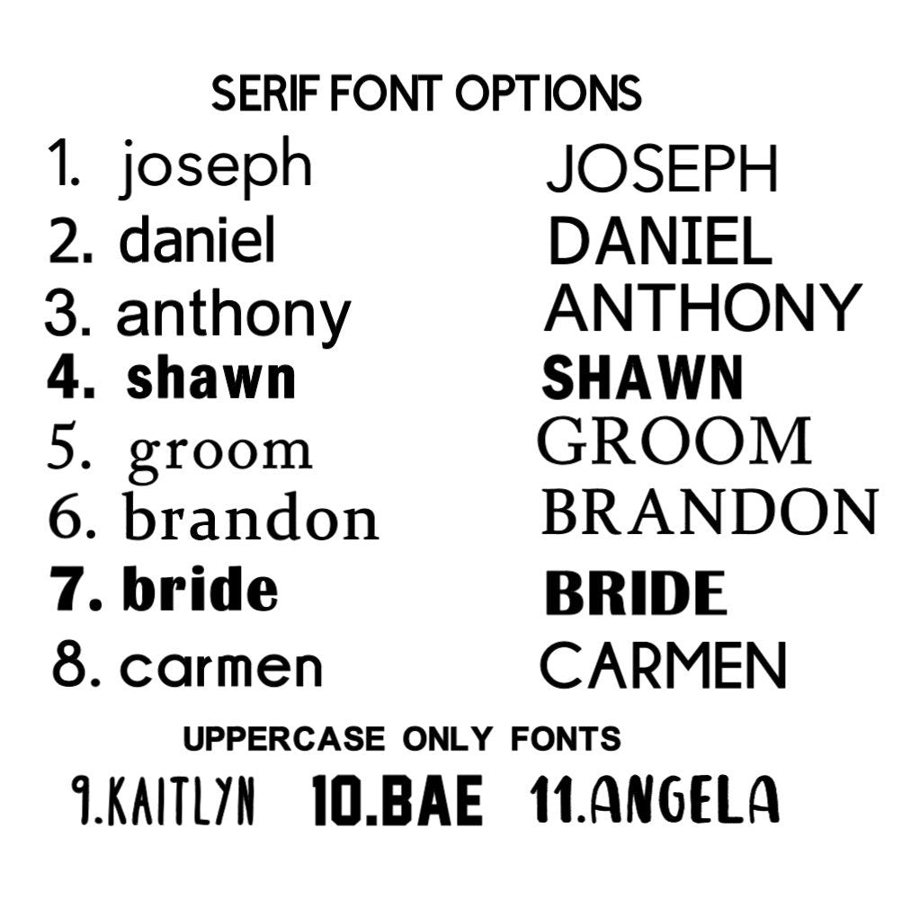 Wedding Dress Hanger Name DECAL | Custom Bridal Party Stickers | Personalized Decals for