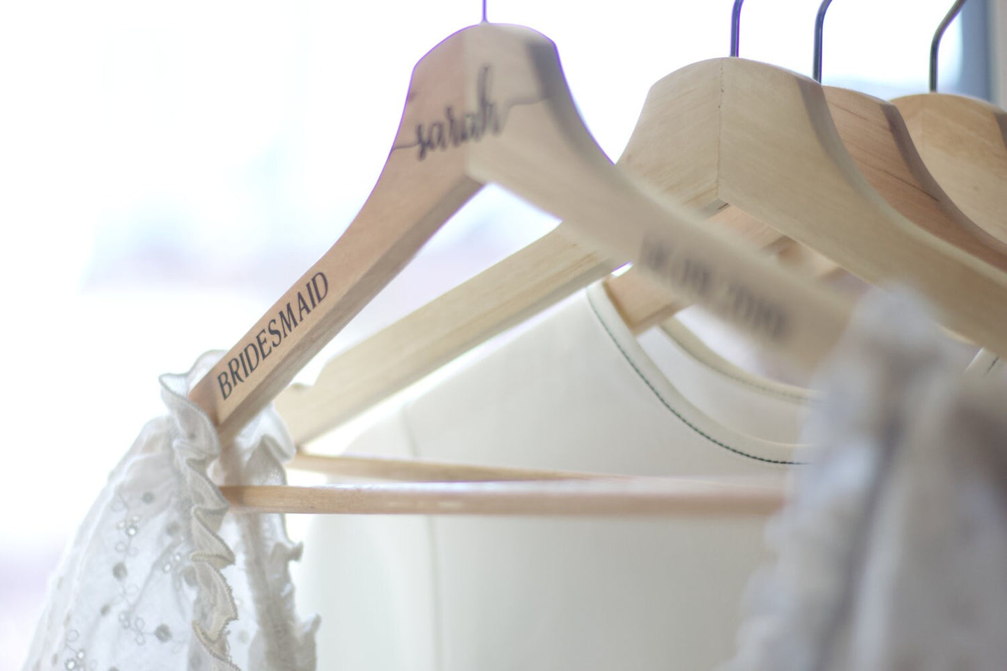 Wedding Dress Hanger DECALS | Name Date and Title | Custom Bridal Party Gift Decals | Bridal Party Proposal Gift |