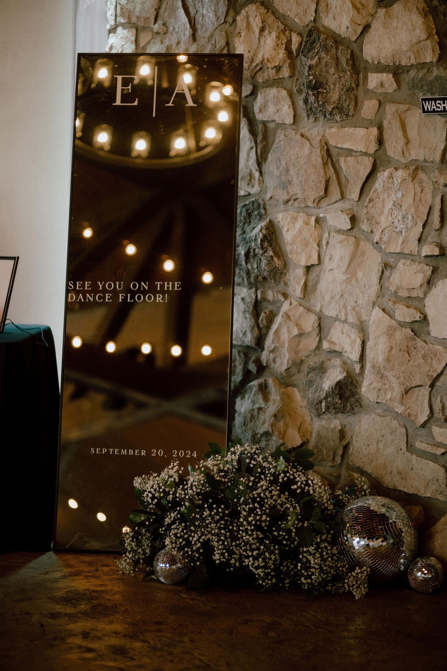 Welcome to our Wedding Entry Sign | Custom Selfie Mirror Decals | Wedding Decor | Wedding Removable Vinyl Sticker |  | DECALS ONLY