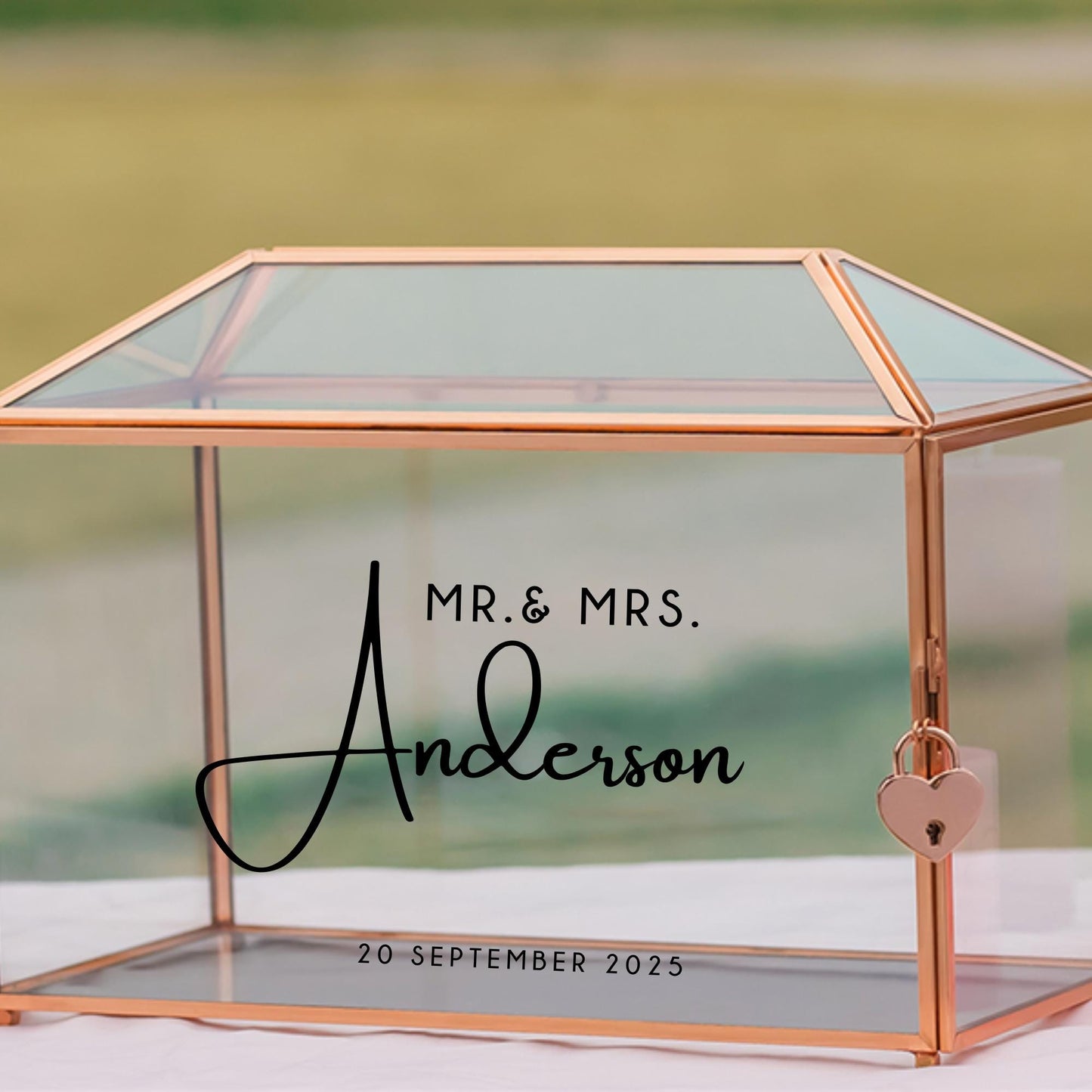 Custom Wedding Card Box Decal | Personalize your Wedding Card Box | Cards and Well Wishes Custom Vinyl Decals/Stickers