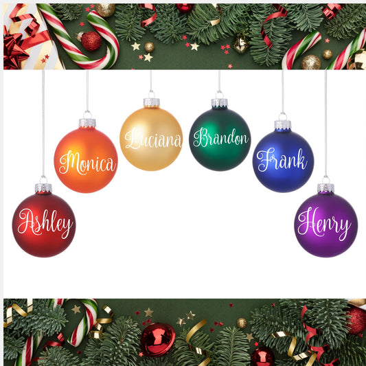 Personalized Christmas Ornament Decals: DIY Wedding & Anniversary Favors