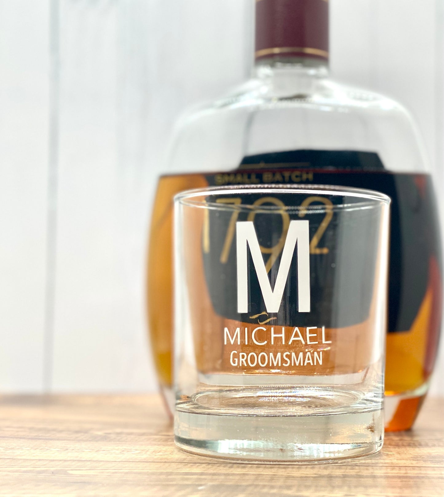 Personalized Groomsman DECALS for Whiskey glasses| Beer steins | CUSTOMIZE your Bridal party Glasses | Great Gift idea for Wedding Party