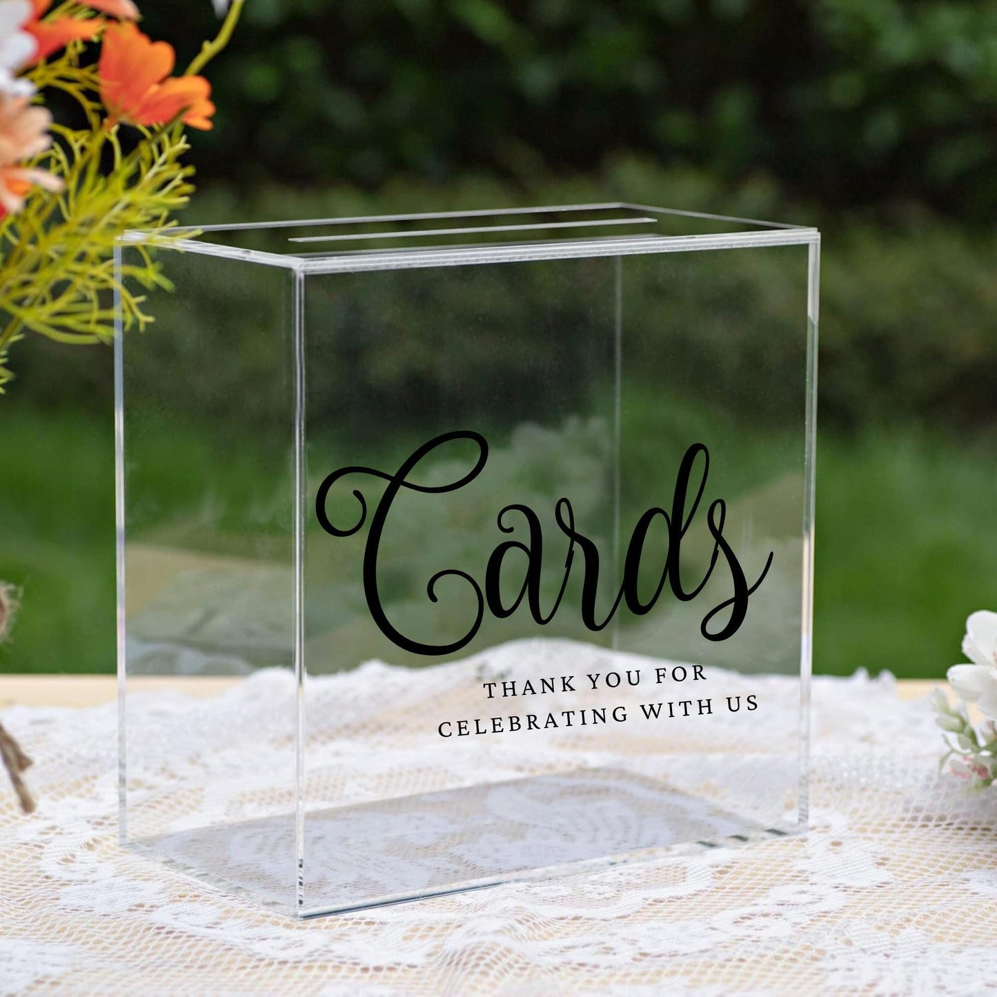 Custom Wedding Card Box Decal | Personalize your Wedding Card Box | Cards and Well Wishes Custom Vinyl Decals/Stickers