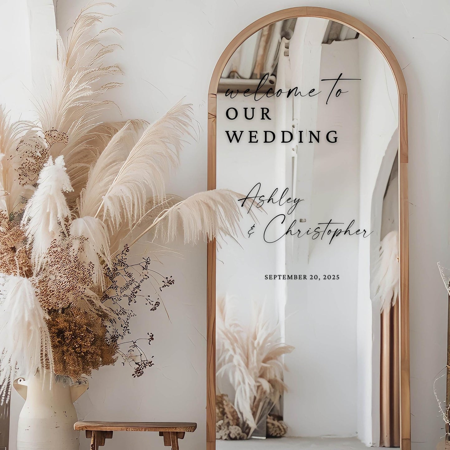 Wedding Mirror Decals | Wedding Decor Vinyl Stickers | Wedding WELCOME Mirror Decor |