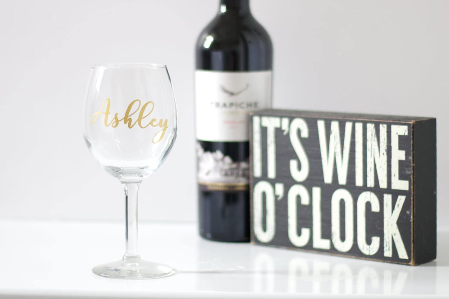 Bridal Party Gift | Custom Vinyl Decals |Champagne or Wine Glass Sticker |Wedding or Bachelorette | Maid of Honor Bridesmaid Personalization
