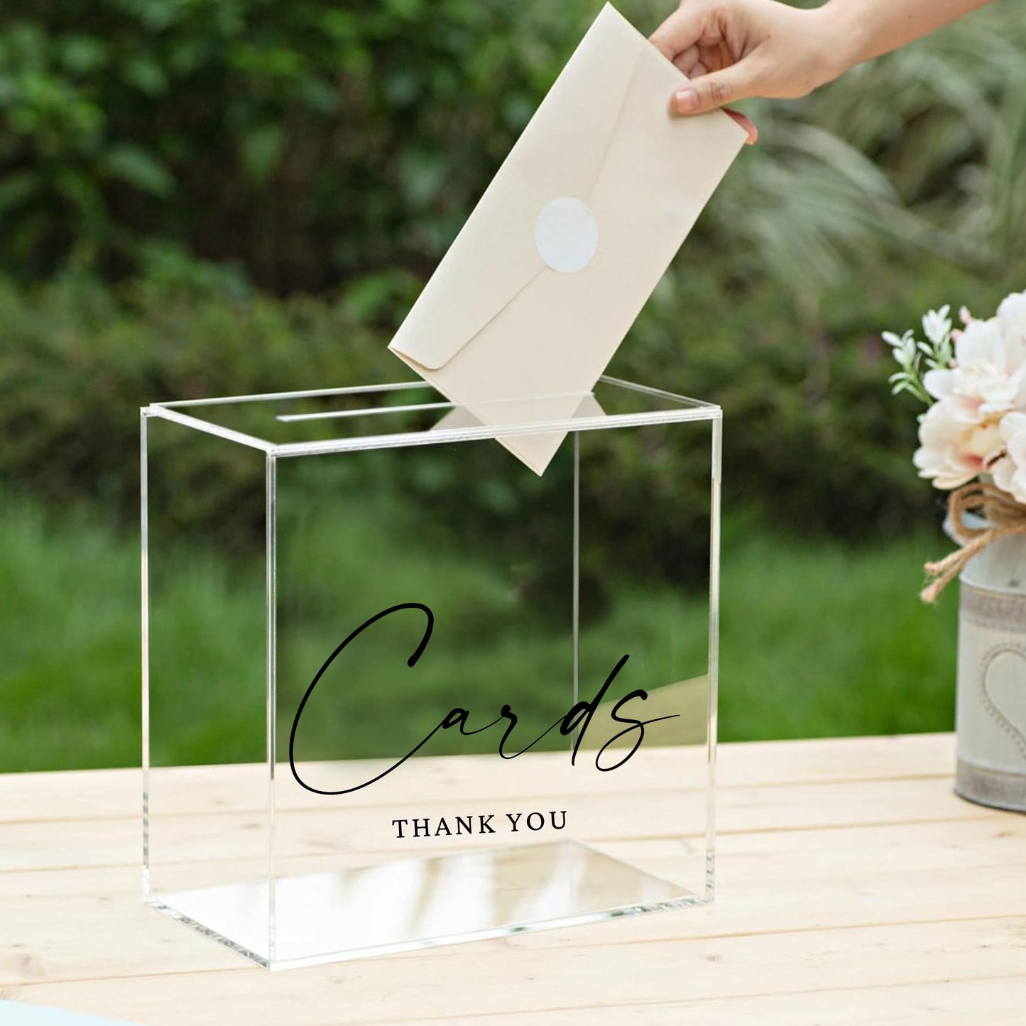 Custom Wedding Card Box Decal | Personalize your Wedding Card Box | Cards and Well Wishes Custom Vinyl Decals/Stickers