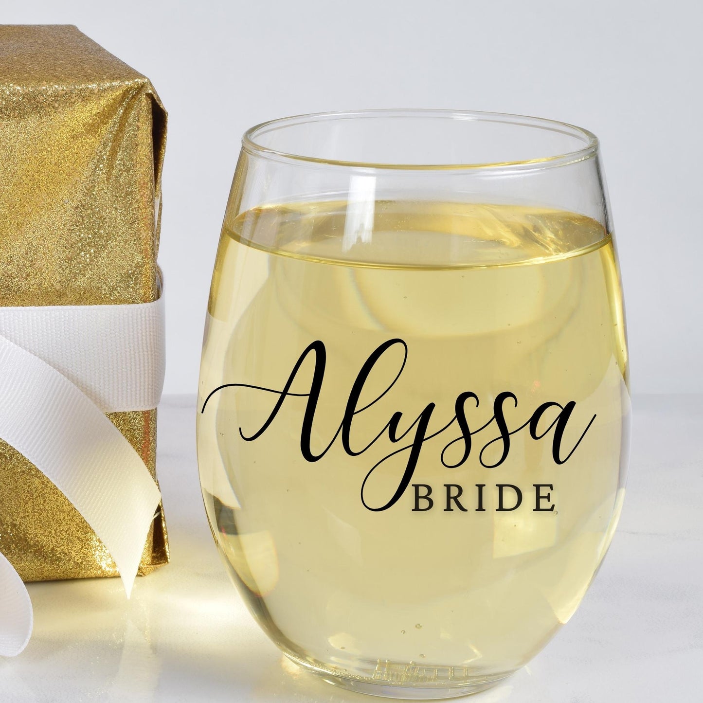 Custom Name Decals | Wine Glass Stemmed or Stemless Vinyl Stickers | Weddings,Bachelorette or Special Events | RADIANCE AND  GRACE | BAA1973