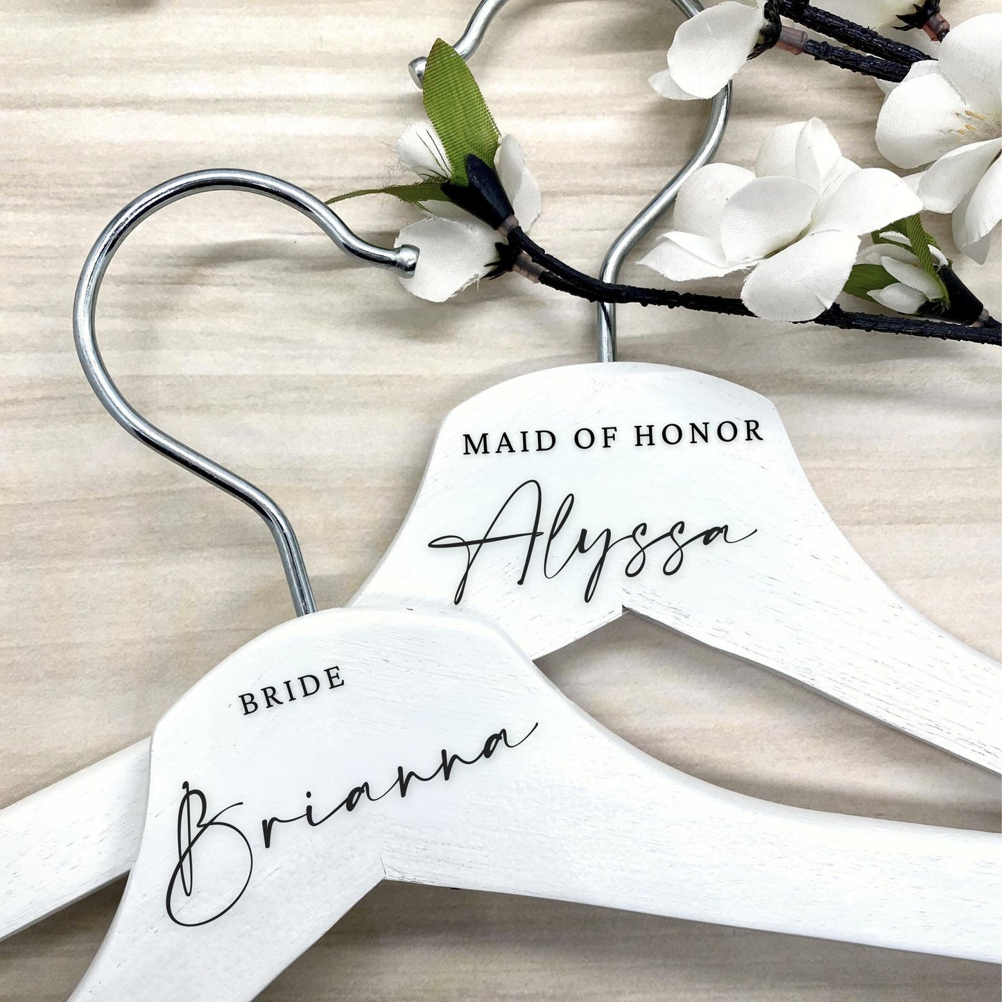 Wedding Hanger Decals | LUSH & LUXE Font Collection | Custom Bridal Party Dress Hanger Gifts | Bridesmaid | Maid of Honor | BAA1974
