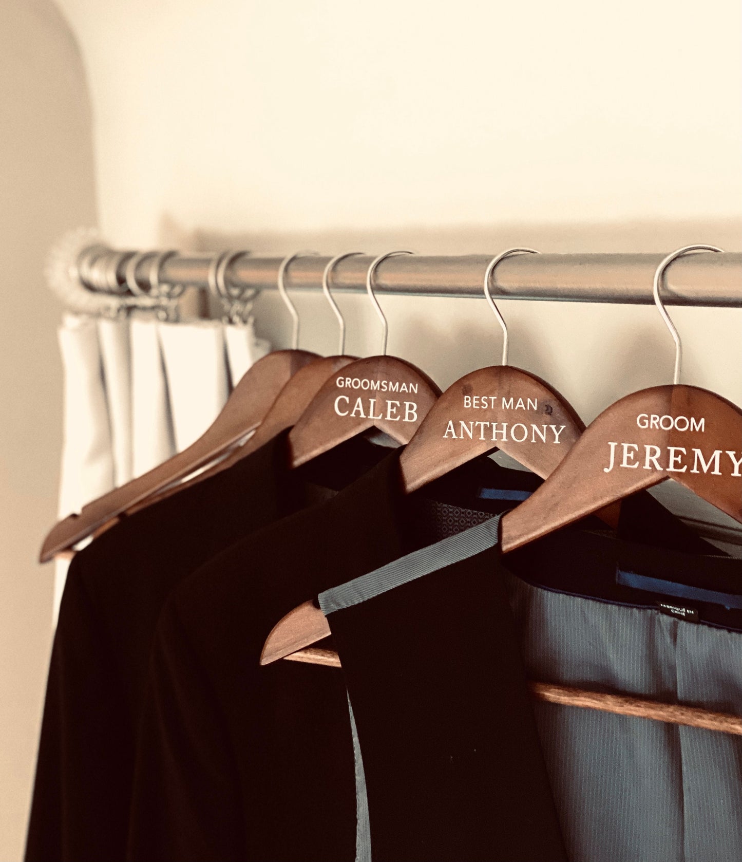 Mens Wedding Hanger | DECALS ONLYI Groom | Groomsman | Bridal Party | Diy |  PERSONALIZE Wedding Suit Hangers