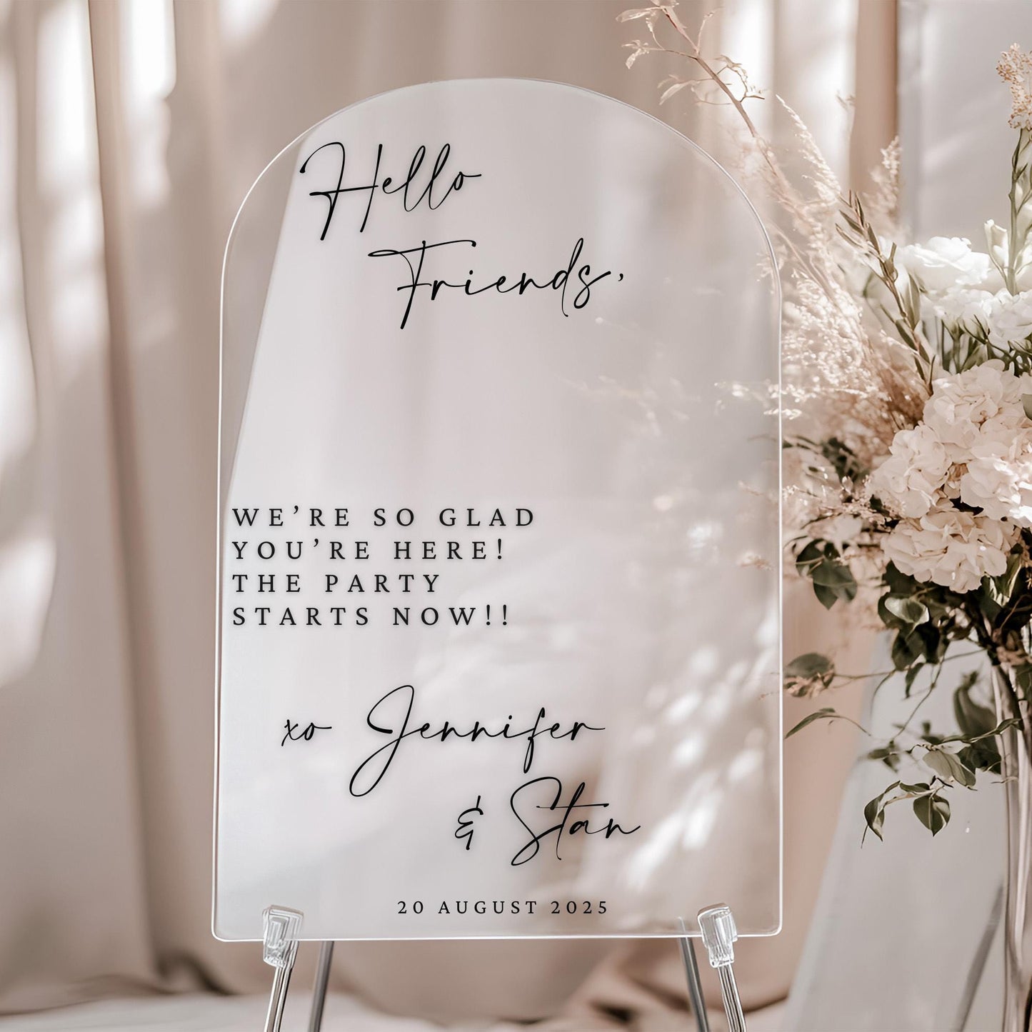 Welcome to our Wedding Entry Sign | Custom Selfie Mirror Decals | Removable Vinyl Sticker | Decals Only  | LUSH & LUXE | BAA1974