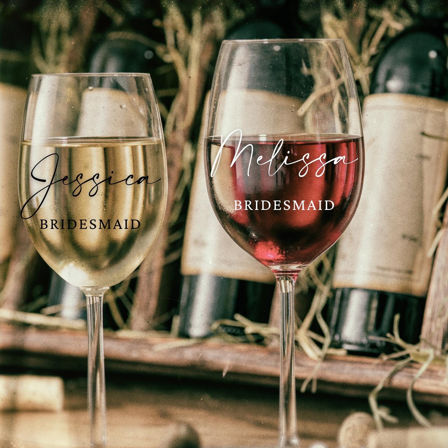 Custom Name Decals | Wine Glass Stemmed or Stemless Vinyl Stickers | Weddings,Bachelorette or Special Events | LUSH AND LUXE | BAA1974