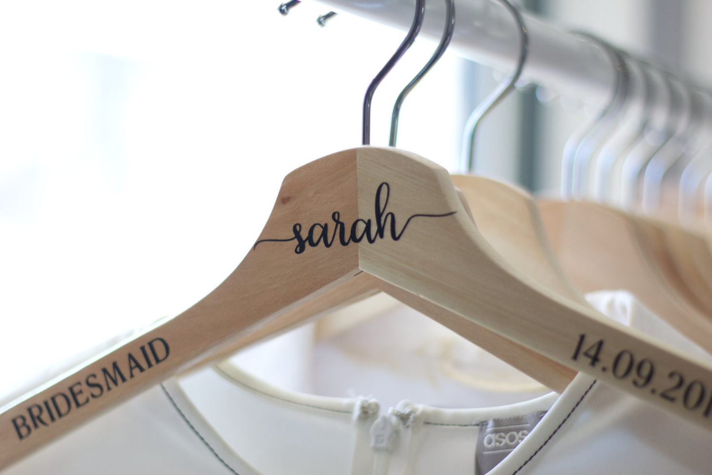 Wedding Dress Hanger DECALS | Name Date and Title | Custom Bridal Party Gift Decals | Bridal Party Proposal Gift |