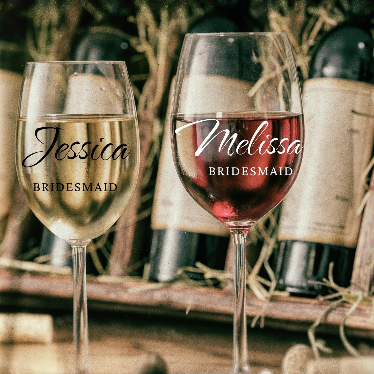 Custom Name Wine Glass Decals: Bachelorette, Wedding, Special Events