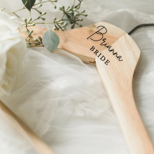 Wedding Hanger Decals | BLOOM & BLUSH Font Collection | Custom Bridal Party Dress Hanger Gifts | Bridesmaid | Maid of Honor | BAA1972