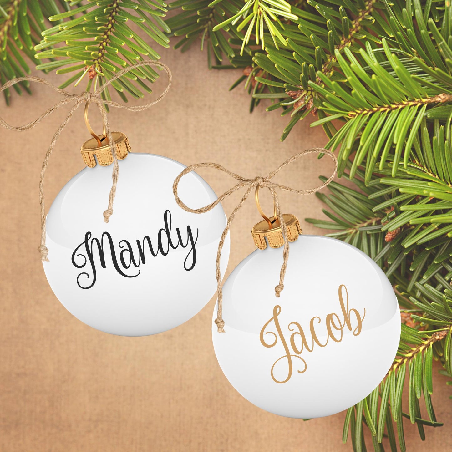 Personalized Christmas Ornament Decals: DIY Wedding & Anniversary Favors